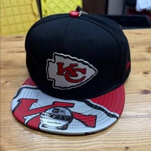 Chiefs Metallic Black and Red New Era Snapback Hat